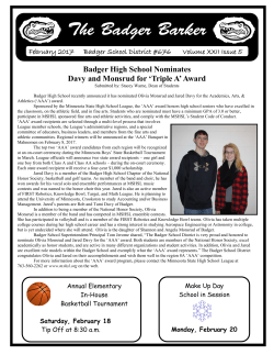 Badger Barker February 2017 - Badger Independent School District