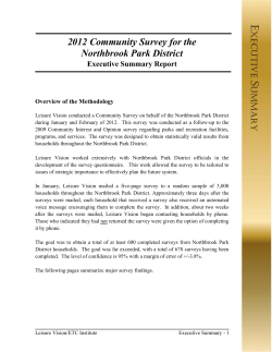 Community Survey Summary 2012
