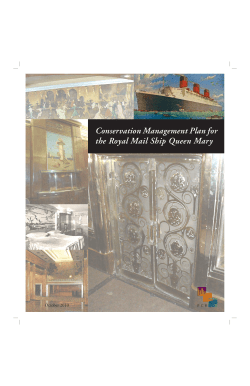 Conservation Management Plan for the Royal Mail Ship Queen Mary