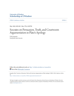 Socrates on Persuasion, Truth, and Courtroom Argumentation in