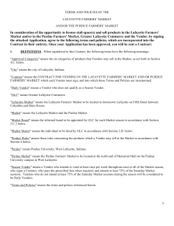 vendor form - Lafayette Farmer`s Market