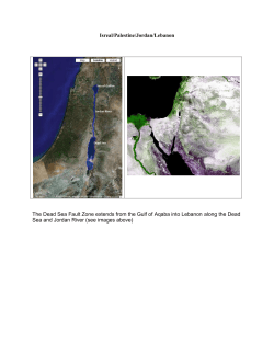 Isreal/Palestine/Jordan/Lebanon The Dead Sea Fault Zone extends
