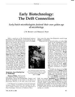 Early Biotechnology: The Delft Connection