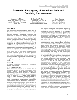 Automated Karyotyping of Metaphase Cells
