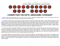 CONNECTING THE DOTS: ABRAHAMIC COVENANT