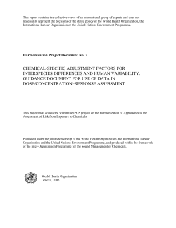 chemical-specific adjustment factors for interspecies