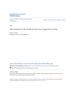 Microclimates in the Portland-Vancouver regional