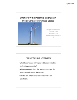Presentation Overview - Southeastern Wind Coalition