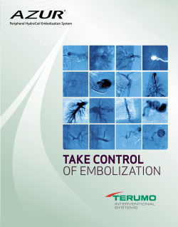 AZUR Hydrogel Story Brochure - Terumo Interventional Systems