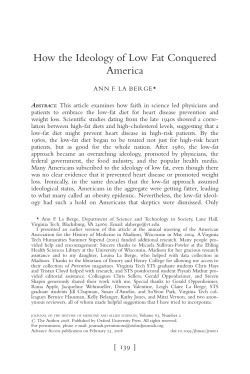 How the Ideology of Low Fat Conquered America