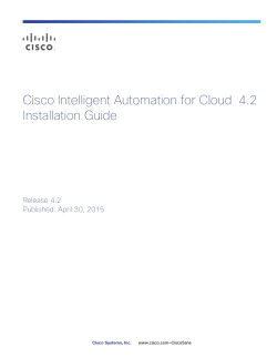 Cisco Intelligent Automation for Cloud Installation Guide, 4.2