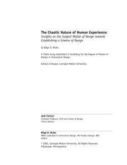 The Chaotic Nature of Human Experience