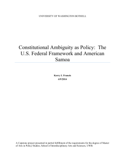 Constitutional Ambiguity as Policy: The U.S. Federal Framework and