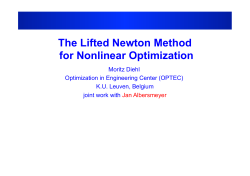 The Lifted Newton Method for Nonlinear Optimization