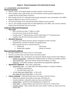 Ch.5 - Physical Geography of the US