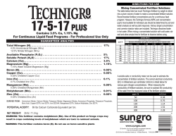 17-5-17 PLUS - Sun Gro Horticulture