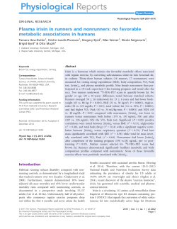 Plasma irisin in runners and nonrunners: no favorable metabolic