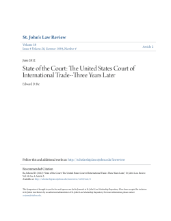 State of the Court: The United States Court of International Trade