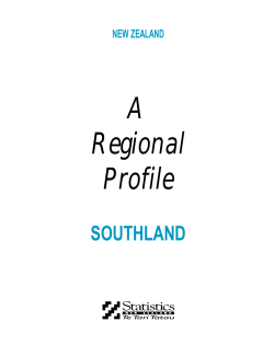 A Regional Profile - Statistics New Zealand
