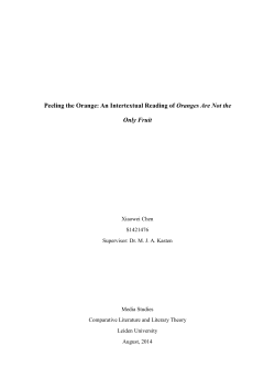 Peeling the Orange: An Intertextual Reading of Oranges Are Not the