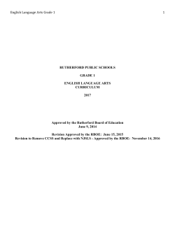 Grade 1 English Language Arts