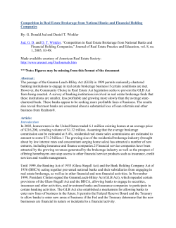 Competition in Real Estate Brokerage from National