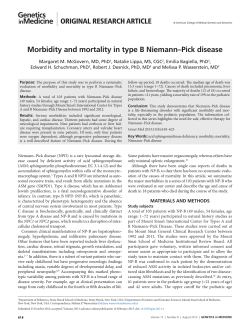 Morbidity and mortality in type B Niemann&ndash;Pick disease