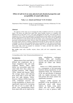 Effect of salt level on some physical and chemical properties and