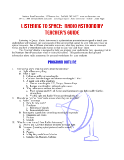 Listening To Space Teacher`s Guide