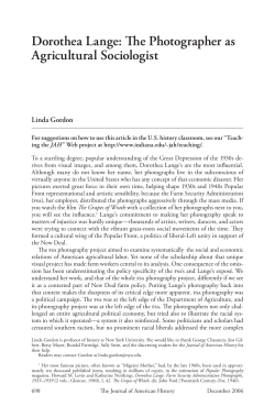 the article - Organization of American Historians