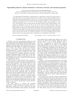 Tight-binding model for calcium nanoclusters: Structural, electronic