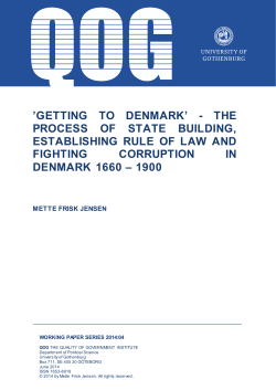 getting to denmark - Quality of Government Institute