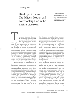 Hip-Hop Literature: The Politics, Poetics, and Power of Hip