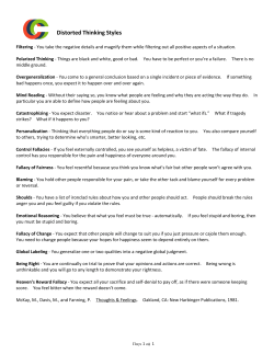 Distorted Thinking Styles - cornercanyoncounseling.com