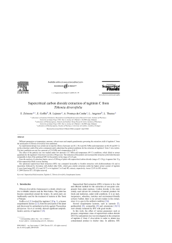 Supercritical carbon dioxide extraction of tagitinin C