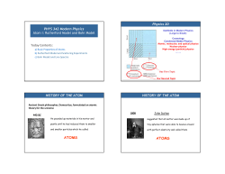 Atomic Physics I: Rutherford-Bohr model