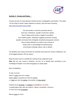 Activity 2- Favela and Poetry