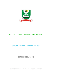 SOS 201 - National Open University of Nigeria