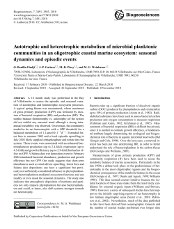 Autotrophic and heterotrophic metabolism of