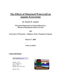 The Effects of Motorized Watercraft on Aquatic Ecosystems -