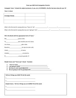 Tener que AND Verb Conjugation Practice Conjugate `tener