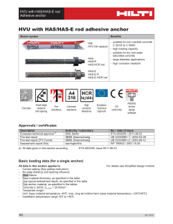 HVU with HAS/HAS-E rod adhesive anchor