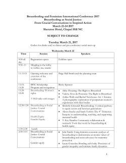 Breastfeeding and Feminism International Conference 2017