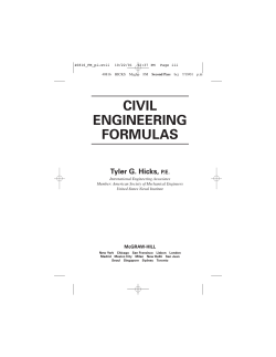 CIVIL ENGINEERING FORMULAS