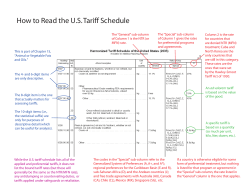 How to Read the US Tariff Schedule