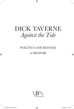 DickTaverne 030314.indd - Institute for Fiscal Studies