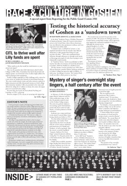 revIsITIng a `sundoWn - The Record | Goshen College campus
