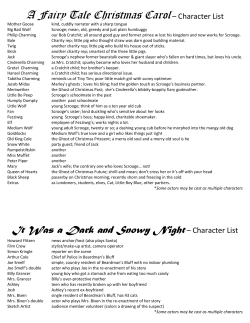 A Fairy Tale Christmas Carol&ndash; Character List