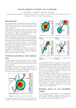 Sound radiation of double reed woodwinds Introduction