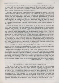 The history of iron smelting in Australia